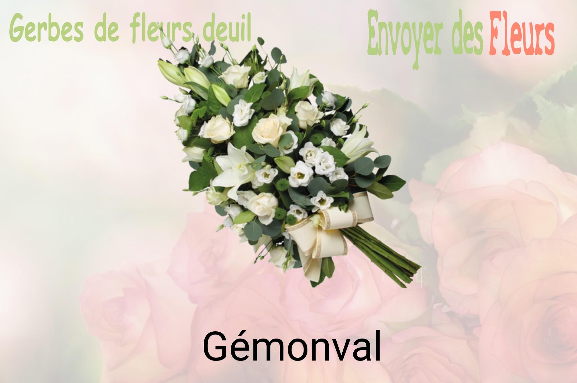 Gerbe de fleurs de deuil livrée à Gémonval